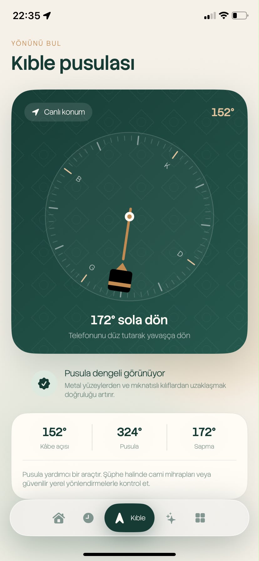 Fıkhî uygulama ekranı 2