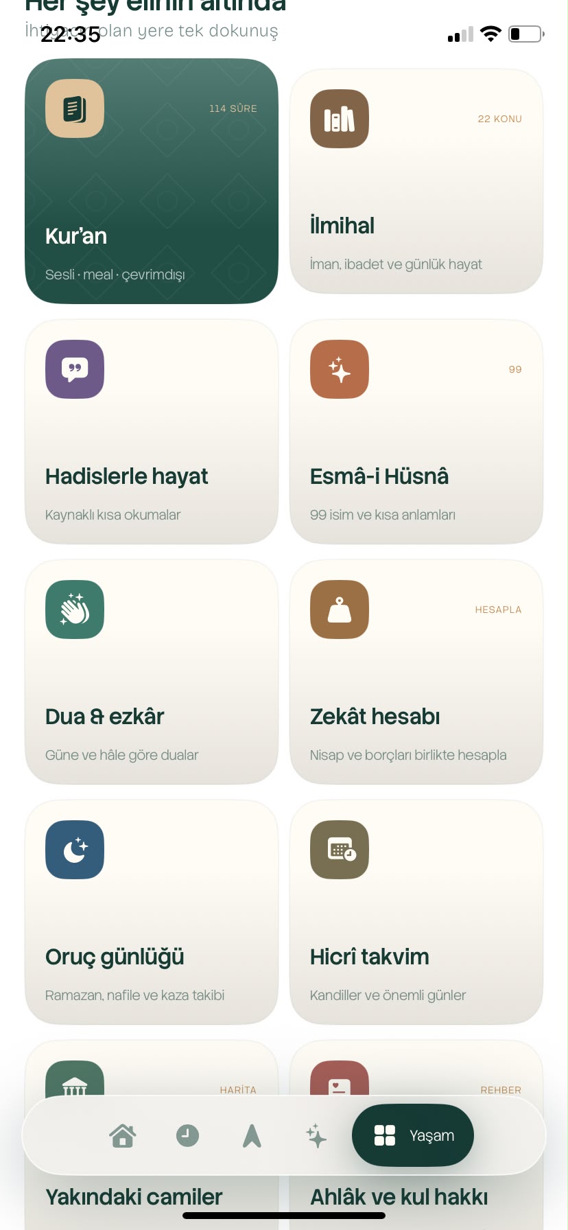 Fıkhî uygulama ekranı 4