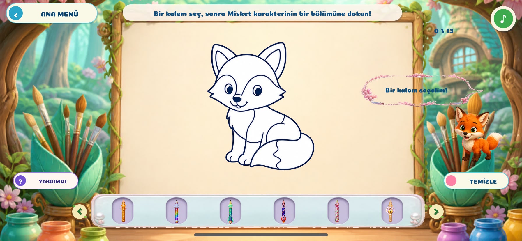 Minik Ressam uygulama ekranı 1
