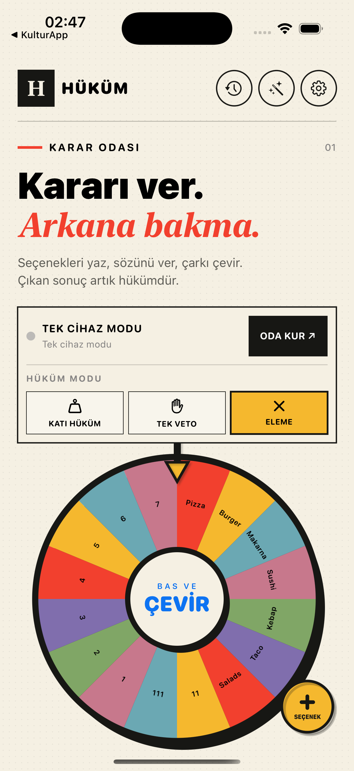 Çevir uygulama içi ekranı 1